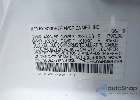 2019 Acura Ilx Premium Package/Technology Package from USA, damaged, VIN 19UDE2F71KA012336